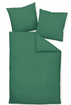 Janine Seersucker-Bettwäsche grün