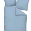 Janine Seersucker-Bettwäsche blau