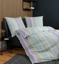 Janine Seersucker-Bettwäsche violett