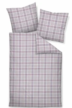 Janine Seersucker-Bettwäsche rot