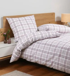 Janine Seersucker-Bettwäsche rot