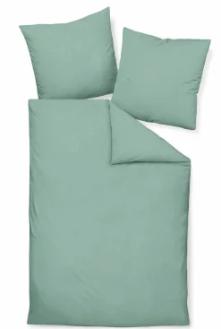 Janine Seersucker-Kissenbezug grün