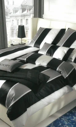 JOOP! Satin-Bettwäsche schwarzweiß