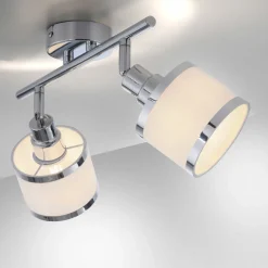 JUST LIGHT Deckenleuchte 2flg silberfarben