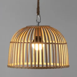 JUST LIGHT LED-Akku-Pendelleuchte 1flg braun