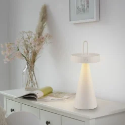 JUST LIGHT LED-Akku-Tischleuchte 1flg beigegrau