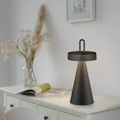 JUST LIGHT LED-Akku-Tischleuchte 1flg schwarz