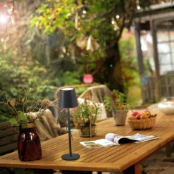 JUST LIGHT LED-Akku-Tischleuchte 1flg schwarz