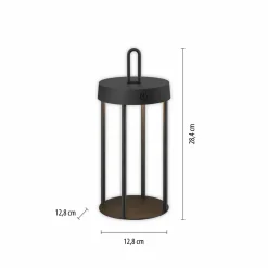 JUST LIGHT LED-Akku-Tischleuchte 1flg schwarz