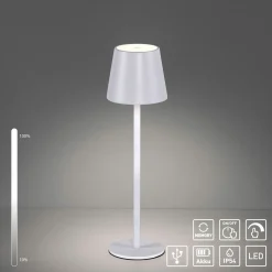 JUST LIGHT LED-Akku-Tischleuchte 1flg weiß