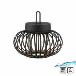 JUST LIGHT LED-Akku-Tischleuchte 1 flg schwarz