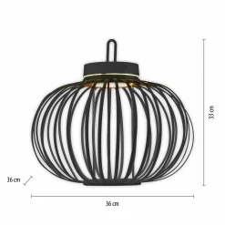 JUST LIGHT LED-Akku-Tischleuchte 1flg schwarz