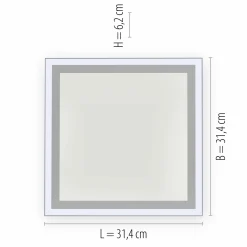 JUST LIGHT LED-Deckenleuchte 2flg weiß