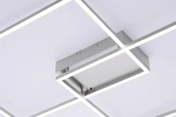 JUST LIGHT LED-Deckenleuchte 2flg silberfarben