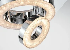 JUST LIGHT LED-Deckenleuchte 2flg silberfarben