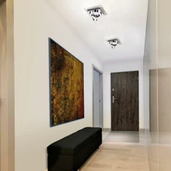 JUST LIGHT LED-Deckenleuchte 2flg silberfarben