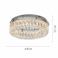 JUST LIGHT LED-Deckenleuchte 1flg silberfarben