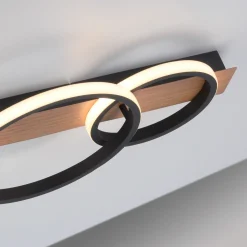 JUST LIGHT LED-Deckenleuchte 1flg braun