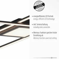 JUST LIGHT LED-Deckenleuchte 1flg schwarz