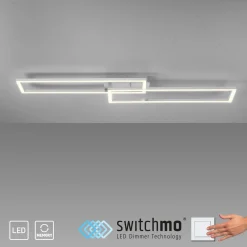 JUST LIGHT LED-Deckenleuchte 1flg silberfarben