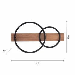 JUST LIGHT LED-Deckenleuchte 1flg braun