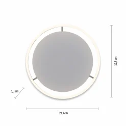 JUST LIGHT LED-Deckenleuchte 1flg silberfarben