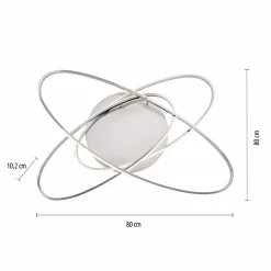 JUST LIGHT LED-Deckenleuchte 3flg silberfarben