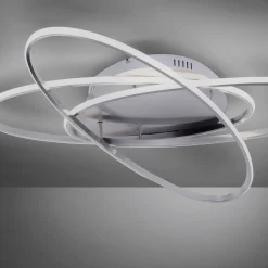 JUST LIGHT LED-Deckenleuchte 3flg silberfarben