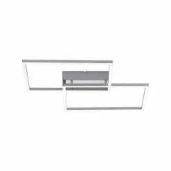 JUST LIGHT LED-Deckenleuchte 2flg silberfarben