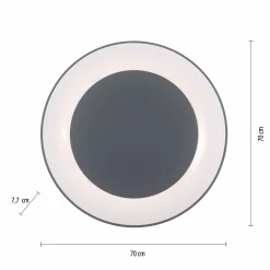 JUST LIGHT LED-Deckenleuchte 1flg grau