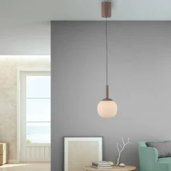 JUST LIGHT LED-Pendelleuchte 1flg braun