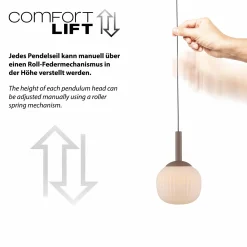 JUST LIGHT LED-Pendelleuchte 1flg braun