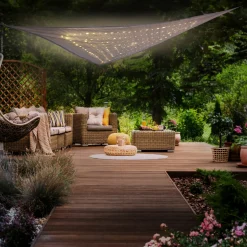 JUST LIGHT LED-Solar Sonnensegel grau