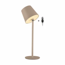 JUST LIGHT LED-Tischleuchte 1flg braun