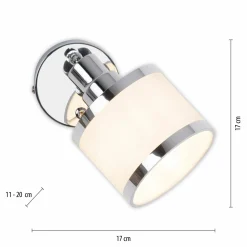 JUST LIGHT Wand- und Deckenleuchte 1flg silberfarben