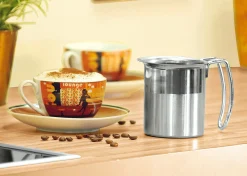 Justinus Aufschäumbecher silberfarben