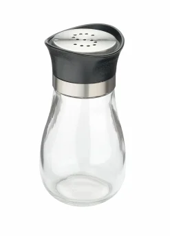 Justinus Salzstreuer silberfarbenschwarztransparent