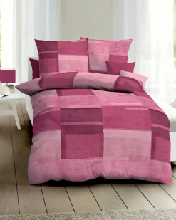 Kaeppel Seersucker-Bettwäsche pink