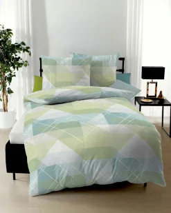 Kaeppel Seersucker-Bettwäsche grün