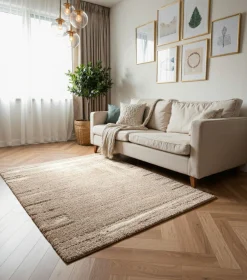 Karpi Moderner Webteppich beigegrau