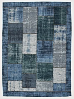 Karpi Moderner Webteppich blau