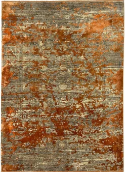 Karpi Webteppich modern grauorange