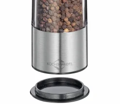 Küchenprofi Elektro Mühlenset schwarzsilberfarbentransparent