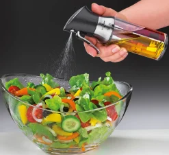 Küchenprofi Essig- Ölspender 95ml schwarzsilberfarbentransparent