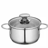 Küchenprofi Kochtopf mit Glasdeckel 14cm silberfarbentransparent