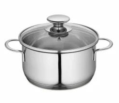 Küchenprofi Kochtopf mit Glasdeckel 16cm silberfarbentransparent