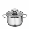 Küchenprofi Kochtopf mit Glasdeckel 12cm silberfarbentransparent