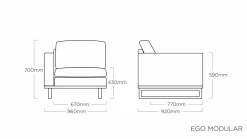 KETTLER Endteil grau