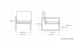 KETTLER Endteil links grau