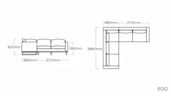 KETTLER Lounge-Set silberfarben